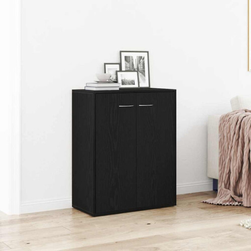 Berkfield Sideboard Black Oak 60x30x75 cm Engineered Wood