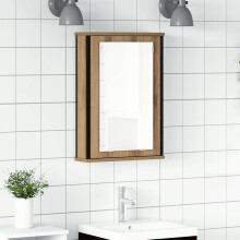 Berkfield Bathroom Mirror Cabinet Artisan Oak 42x12x60 cm Engineered Wood