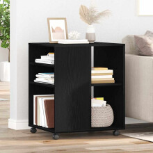 Berkfield Storage Cabinet Black Oak 60 x 53 x 72.5 cm Engineered Wood