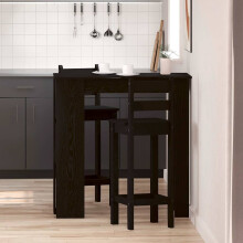 Berkfield Bar Table Black Oak 102 x 50 x 103.5 cm Engineered Wood