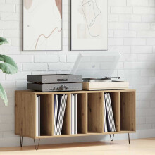 Berkfield Record Cabinet Artisan oak 100 x 38 x 48 cm Engineered Wood