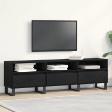 Berkfield TV Cabinet Black Oak 150 x 30 x 44.5 cm Engineered Wood