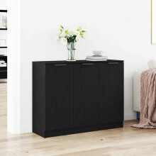 Berkfield Sideboard Black Oak 90.5 x 30 x 70 cm Engineered Wood