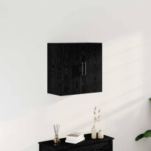 Berkfield Wall Cabinet Black Oak 60 x 31.5 x 60 cm Engineered Wood