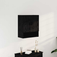 Berkfield Wall-mounted Cabinet Black Oak 60 x 31 x 70 cm Engineered Wood