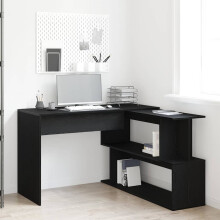 Berkfield Desk Black Oak 200 x 50 x 76 cm Engineered Wood