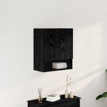 Berkfield Wall Cabinet Black Oak 60 x 30 x 70 cm Engineered Wood