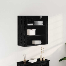 Berkfield Wall Cabinet Black Oak 80 x 33 x 80 cm Engineered Wood