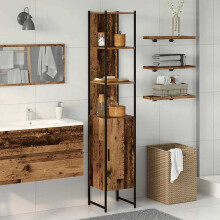 Berkfield Bathroom Cabinet Old wood 33 x 33 x 185.5 cm Engineered Wood