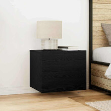 Berkfield Bedside Cabinet Black Oak 50 x 39 x 41 cm Engineered Wood