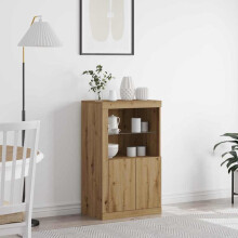 Berkfield LED Sideboard Artisan Oak 60.5 x 37 x 100 cm Engineered Wood