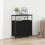 Berkfield Sideboard Black Oak 70 x 30 x 80 cm Engineered Wood 1