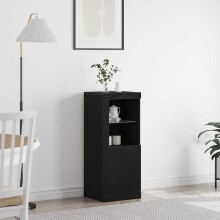 Berkfield LED Sideboard Black 41 x 37 x 100 cm Engineered Wood