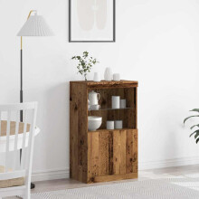 Berkfield LED Sideboard Brown 60 x 37 x 100 cm Engineered Wood