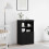 Berkfield LED Sideboard Black 60 x 37 x 100 cm Engineered Wood 1