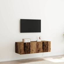 Berkfield TV Wall Cabinet 2 pcs Old Wood 100 x 35 x 31 cm Engineered Wood