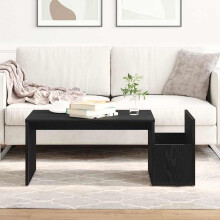Berkfield Coffee Table Black Oak 90 x 45 x 35 cm Engineered Wood