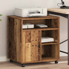 Berkfield Printer Stand Old wood 60 x 50 x 67 cm Engineered wood