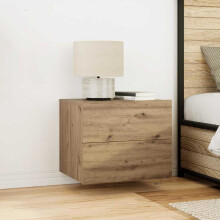 Berkfield Bedside Cabinet with Drawer 2 pcs Artisan Oak 50 x 39 x 41 cm