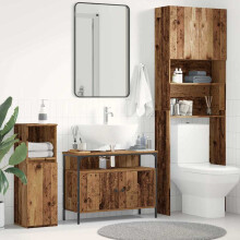 Berkfield Bathroom Sink Cabinet Old wood 80 x 30 x 60 cm Engineered Wood