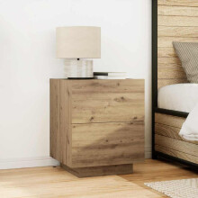 Berkfield Bedside Cabinet with Drawer 2 pcs Artisan Oak 45 x 40 x 55 cm