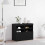 Berkfield LED Sideboard Black 81 x 37 x 66.5 cm Engineered Wood 1