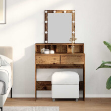 Berkfield Dressing Table Old Wood 80 x 41 x 144.5 cm Engineered wood