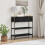 Berkfield Console Table Black Oak 72.5 x 25 x 75 cm Engineered Wood 1
