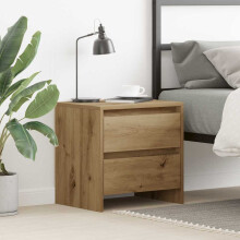 Berkfield Bedside Cabinet Artisan Oak 45 x 34 x 44.5 cm Engineered Wood