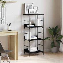 Berkfield Bookshelf Black Oak 50 x 33 x 117.5 cm Engineered Wood
