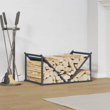 Berkfield Firewood Rack Anthracite 70x43x34.5 cm Cold-rolled steel