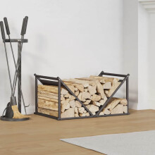Berkfield Firewood Rack Black 70x43x34.5 cm Cold-rolled steel