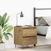 Berkfield Bedside Cabinet Artisan oak 40 x 35 x 50 cm Engineered wood