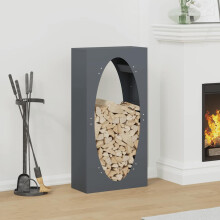Berkfield Firewood Rack Anthracite 50x23x100 cm Cold-rolled steel