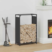 Berkfield Firewood Rack Black 60x28x90 cm Cold-rolled steel