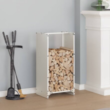Berkfield Firewood Rack White 40x30x80 cm Cold-rolled steel