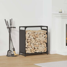 Berkfield Firewood Rack Black 60x28x65 cm Cold-rolled steel