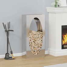 Berkfield Firewood Rack 50x23x100 cm Stainless Steel
