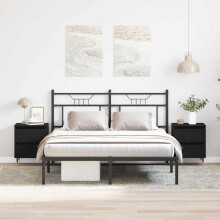 Berkfield Bedside Cabinet 2 pcs Black Oak 40 x 35 x 50 cm Engineered Wood