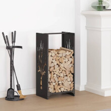 Berkfield Firewood Rack Black 40x30x80 cm Cold-rolled steel