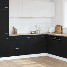 Berkfield Bottom Cabinet Black Oak 60x46x81.5 cm Engineered Wood