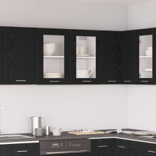 Berkfield Hanging Cabinet Lyon Black Oak 80 x 31 x 60 cm Engineered Wood