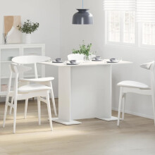 Berkfield Dining Table White 110 x 60 x 75 cm Engineered Wood