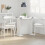 Berkfield Dining Table White 110 x 60 x 75 cm Engineered Wood 1