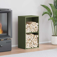 Berkfield Firewood Rack Olive Green 40x30x75 cm Cold-rolled steel