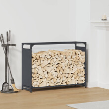 Berkfield Firewood Rack Anthracite 90x28x65 cm Cold-rolled steel
