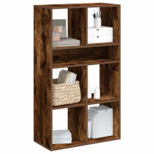 Berkfield Book Cabinet Smoked Oak 66x31x112 cm Engineered Wood