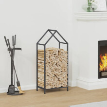 Berkfield Firewood Rack Anthracite 40x25x90 cm Cold-rolled steel
