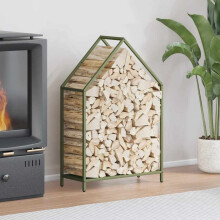 Berkfield Firewood Rack Olive Green 60x25x90 cm Cold-rolled steel