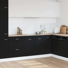 Berkfield Sink Bottom Cabinet Black Oak 80x46x81.5 cm Engineered Wood